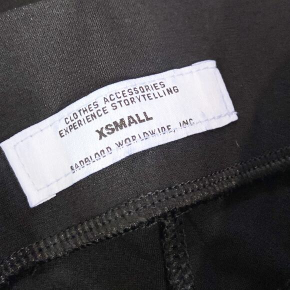 badblood Wide Leg High‎ Waisted Pant Korean Streetwear Brand Black Stretchy XS - Picture 8 of 10